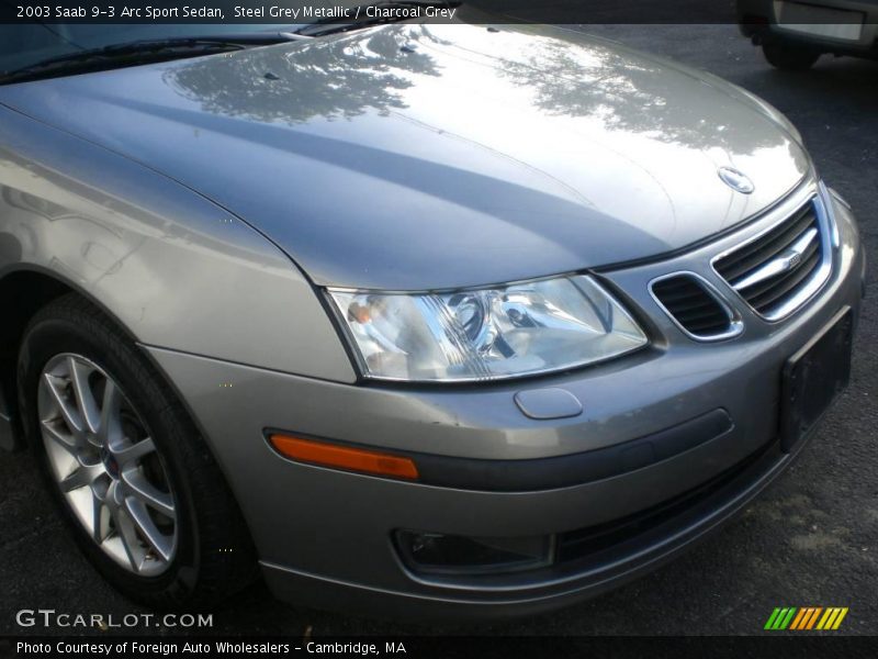 Steel Grey Metallic / Charcoal Grey 2003 Saab 9-3 Arc Sport Sedan