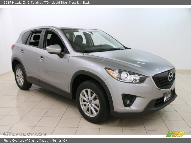 Liquid Silver Metallic / Black 2015 Mazda CX-5 Touring AWD