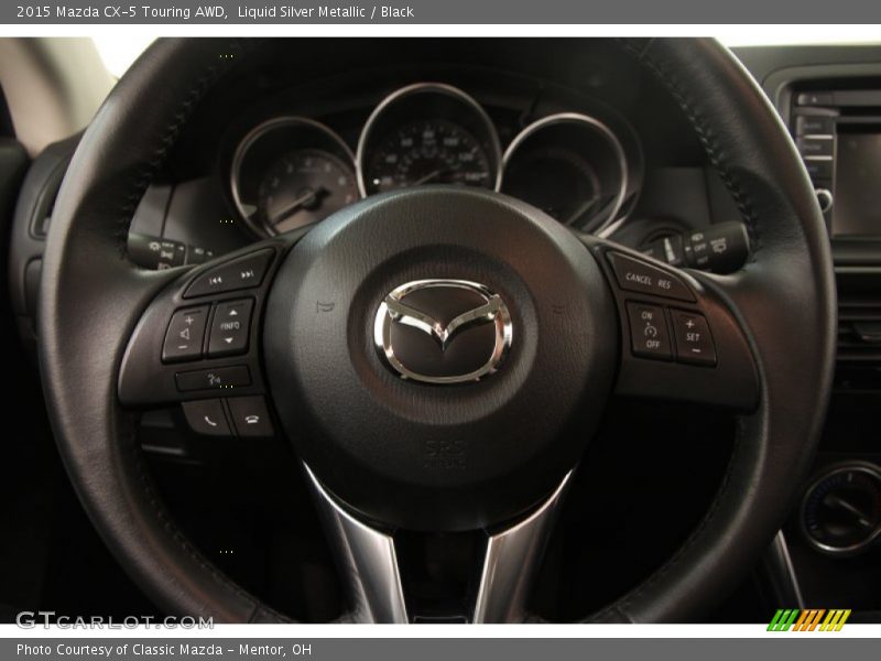 Liquid Silver Metallic / Black 2015 Mazda CX-5 Touring AWD