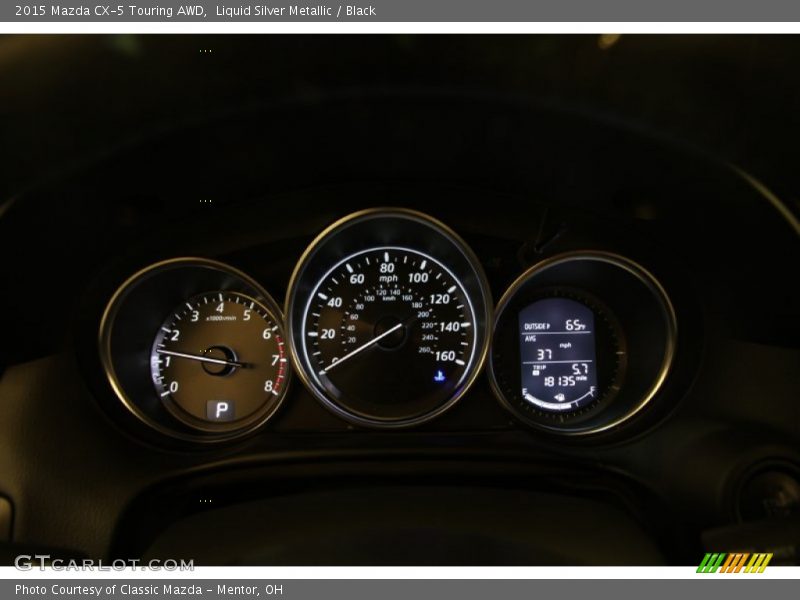 Liquid Silver Metallic / Black 2015 Mazda CX-5 Touring AWD