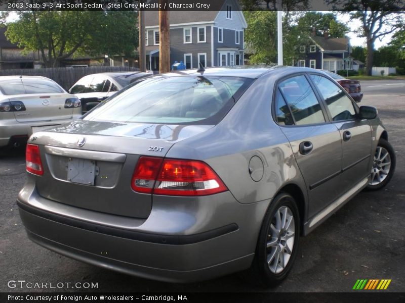 Steel Grey Metallic / Charcoal Grey 2003 Saab 9-3 Arc Sport Sedan