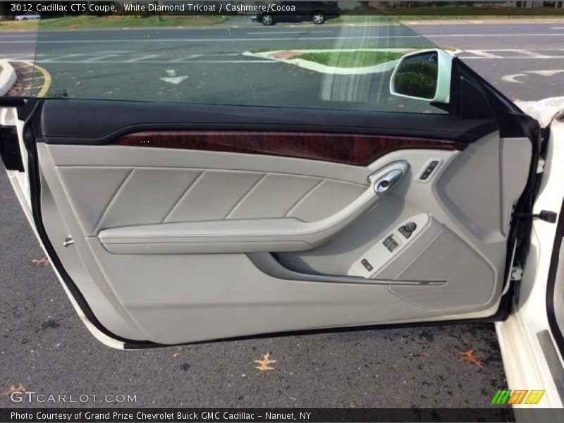 White Diamond Tricoat / Cashmere/Cocoa 2012 Cadillac CTS Coupe