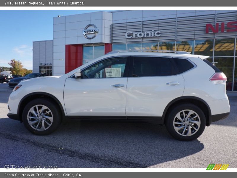 Pearl White / Charcoal 2015 Nissan Rogue SL