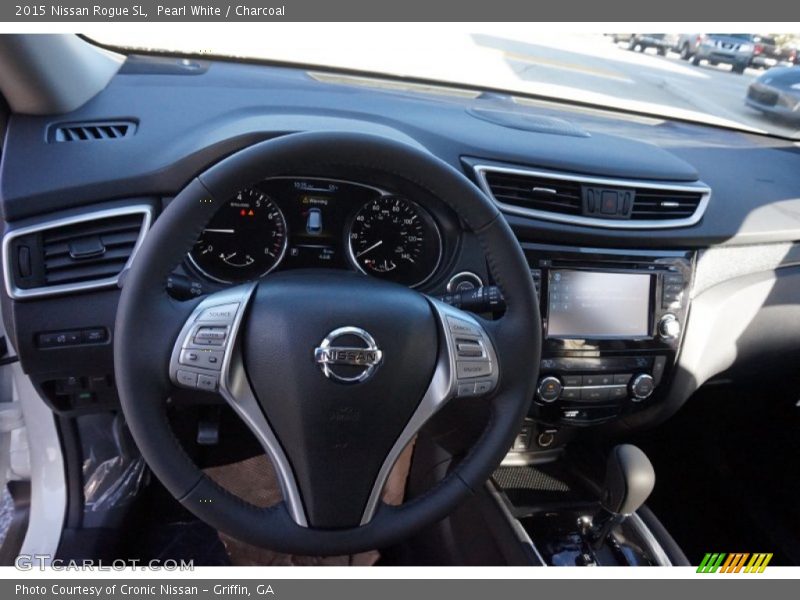 Pearl White / Charcoal 2015 Nissan Rogue SL