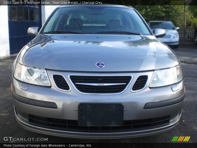 Steel Grey Metallic / Charcoal Grey 2003 Saab 9-3 Arc Sport Sedan