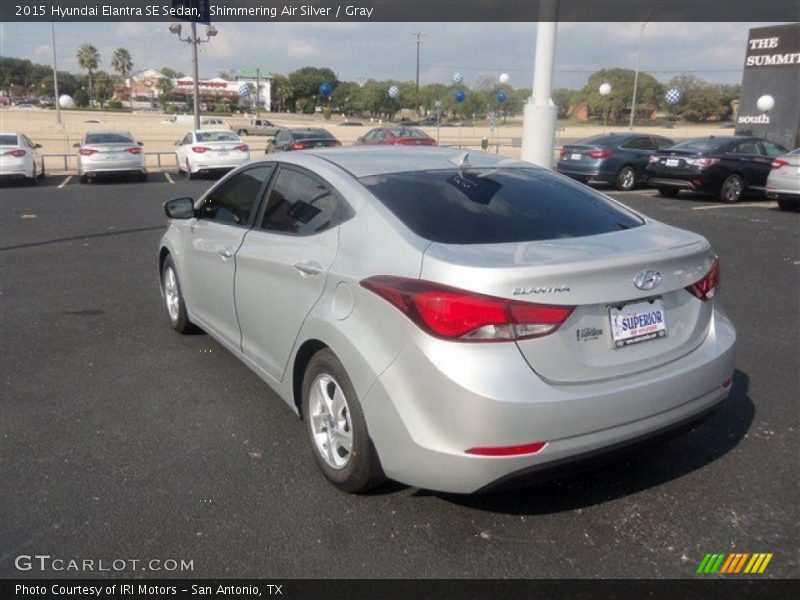 Shimmering Air Silver / Gray 2015 Hyundai Elantra SE Sedan