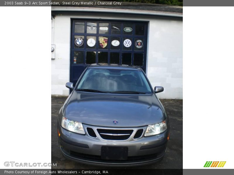 Steel Grey Metallic / Charcoal Grey 2003 Saab 9-3 Arc Sport Sedan