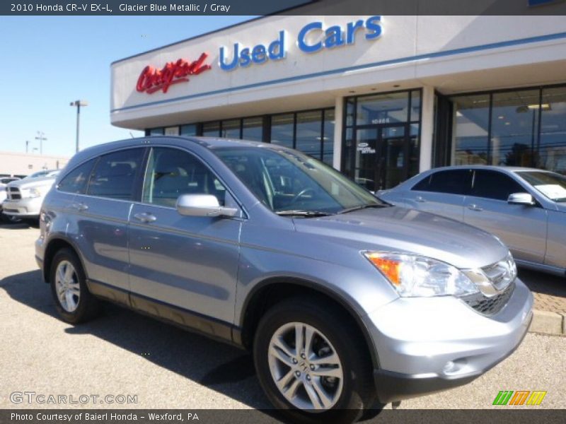 Glacier Blue Metallic / Gray 2010 Honda CR-V EX-L