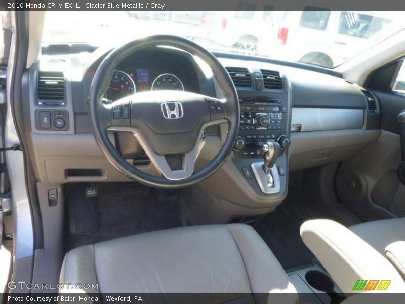 Glacier Blue Metallic / Gray 2010 Honda CR-V EX-L