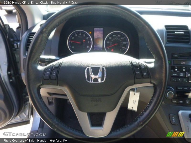 Glacier Blue Metallic / Gray 2010 Honda CR-V EX-L