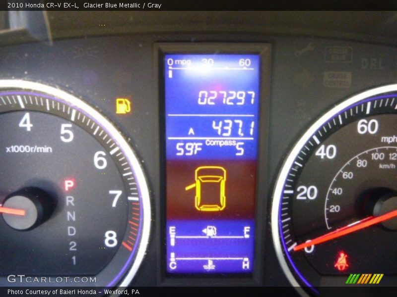 Glacier Blue Metallic / Gray 2010 Honda CR-V EX-L