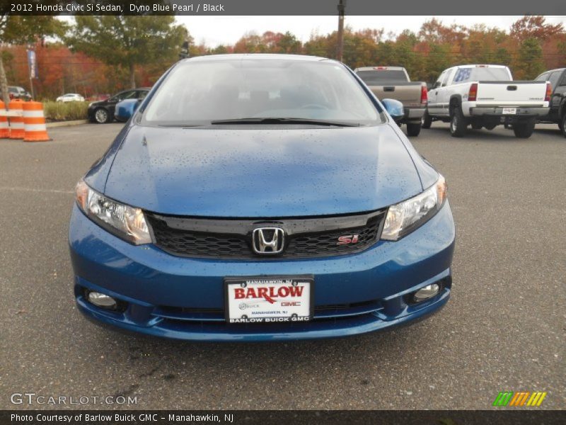 Dyno Blue Pearl / Black 2012 Honda Civic Si Sedan