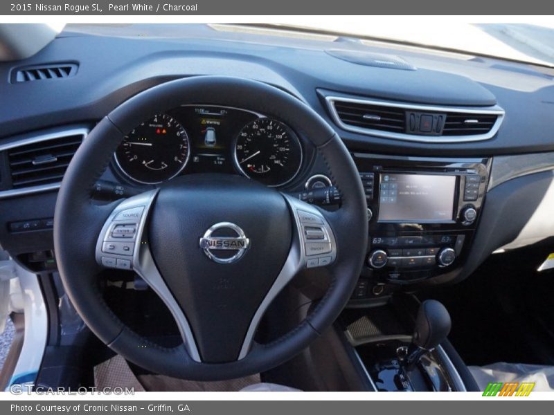 Pearl White / Charcoal 2015 Nissan Rogue SL