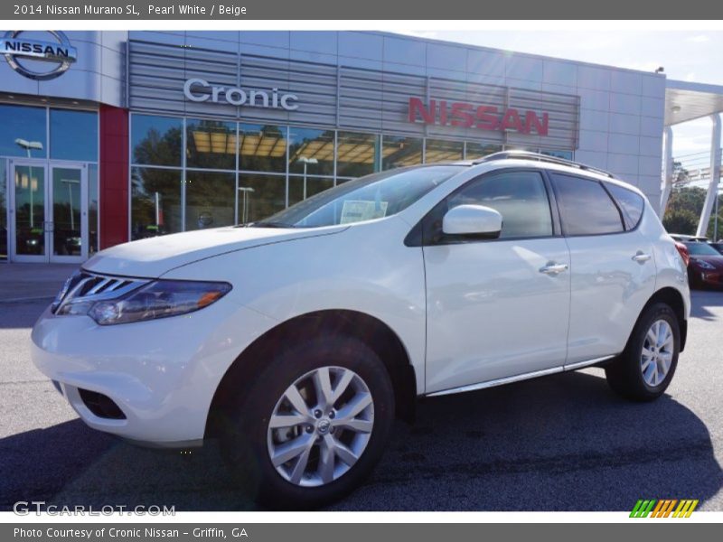 Pearl White / Beige 2014 Nissan Murano SL