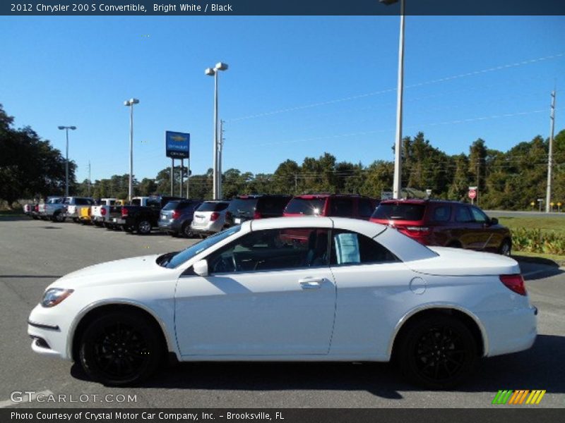 Bright White / Black 2012 Chrysler 200 S Convertible