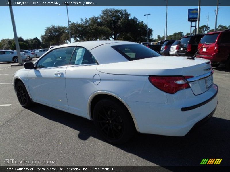 Bright White / Black 2012 Chrysler 200 S Convertible