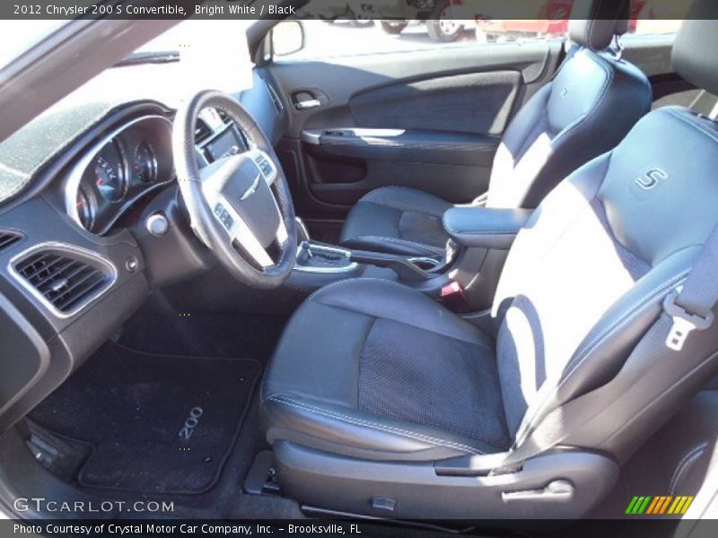 Bright White / Black 2012 Chrysler 200 S Convertible