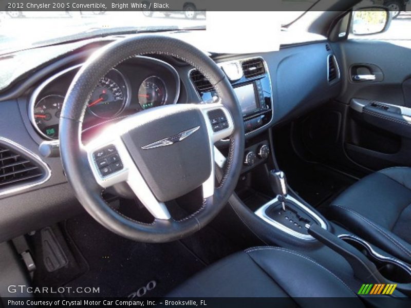 Bright White / Black 2012 Chrysler 200 S Convertible