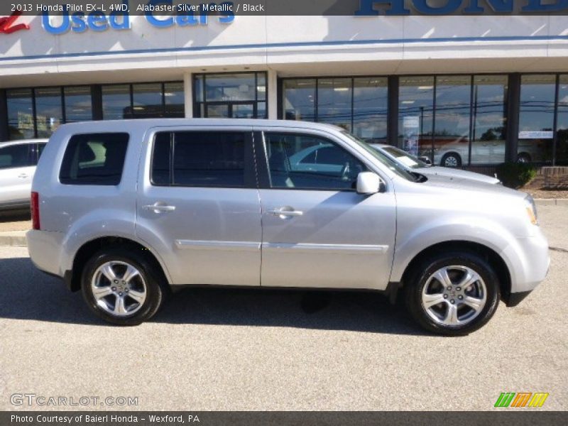 Alabaster Silver Metallic / Black 2013 Honda Pilot EX-L 4WD