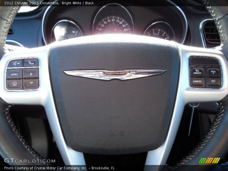 Bright White / Black 2012 Chrysler 200 S Convertible
