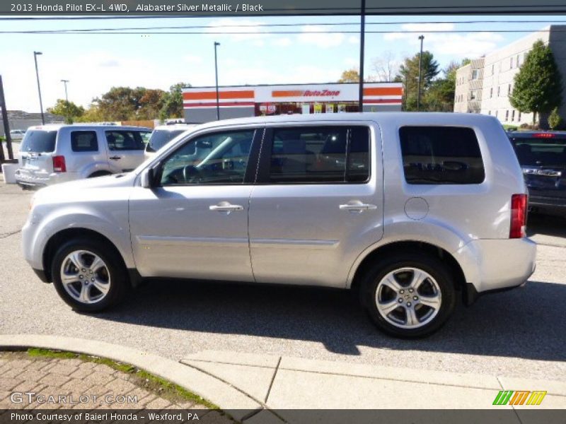Alabaster Silver Metallic / Black 2013 Honda Pilot EX-L 4WD