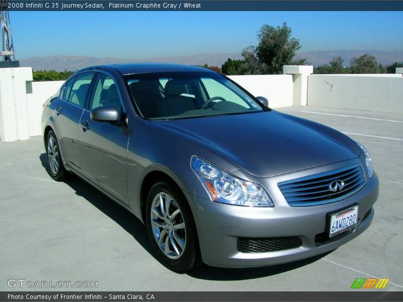 Platinum Graphite Gray / Wheat 2008 Infiniti G 35 Journey Sedan