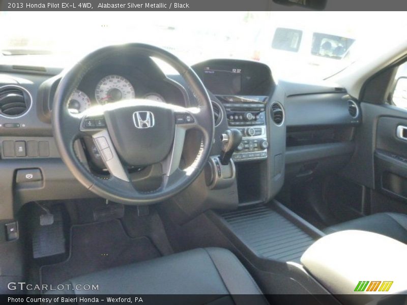 Alabaster Silver Metallic / Black 2013 Honda Pilot EX-L 4WD