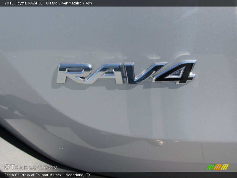 Classic Silver Metallic / Ash 2015 Toyota RAV4 LE