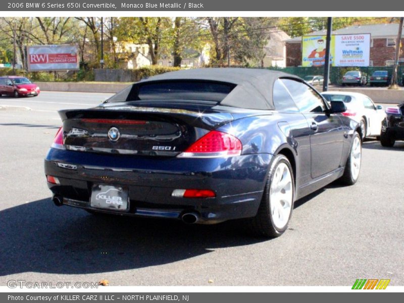 Monaco Blue Metallic / Black 2006 BMW 6 Series 650i Convertible