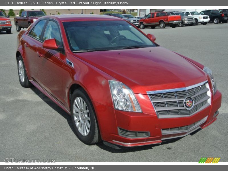 Crystal Red Tintcoat / Light Titanium/Ebony 2011 Cadillac CTS 3.0 Sedan