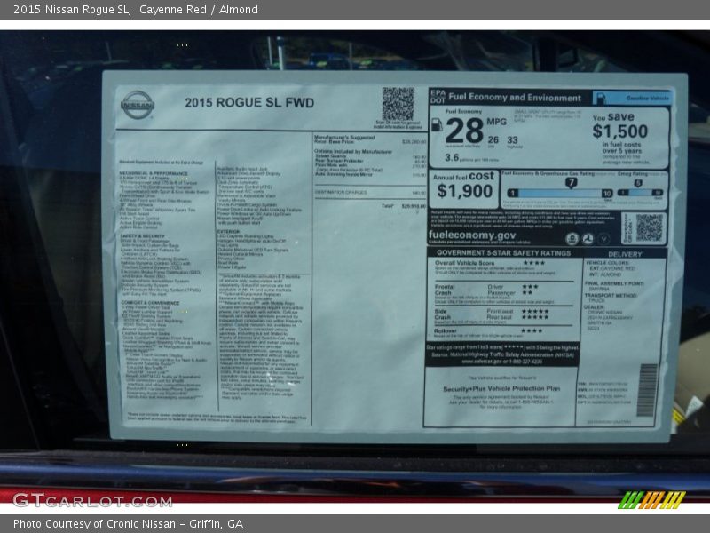 Cayenne Red / Almond 2015 Nissan Rogue SL