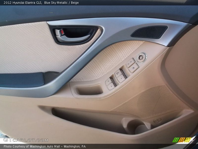 Blue Sky Metallic / Beige 2012 Hyundai Elantra GLS