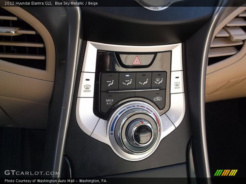 Blue Sky Metallic / Beige 2012 Hyundai Elantra GLS