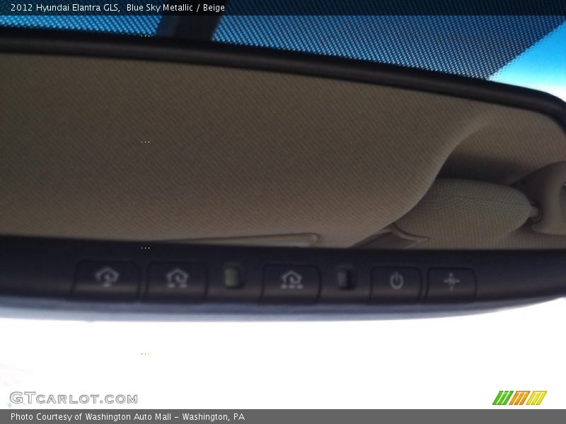 Blue Sky Metallic / Beige 2012 Hyundai Elantra GLS
