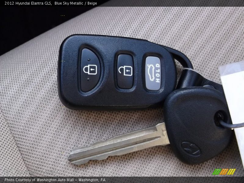 Blue Sky Metallic / Beige 2012 Hyundai Elantra GLS