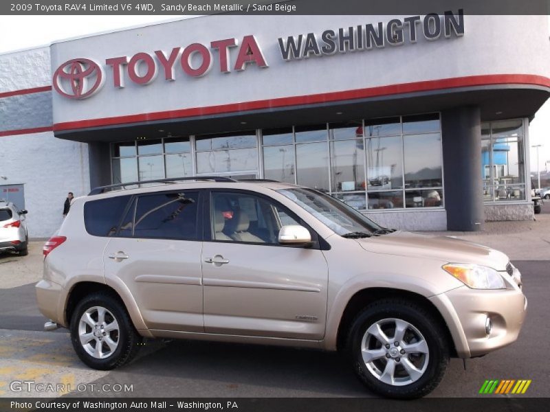 Sandy Beach Metallic / Sand Beige 2009 Toyota RAV4 Limited V6 4WD