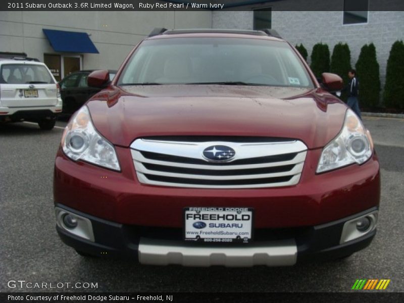 Ruby Red Pearl / Warm Ivory 2011 Subaru Outback 3.6R Limited Wagon