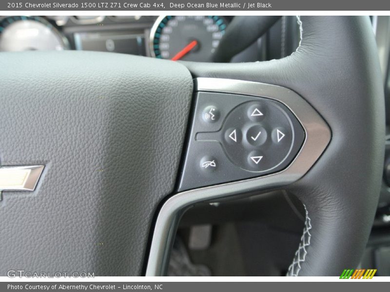 Deep Ocean Blue Metallic / Jet Black 2015 Chevrolet Silverado 1500 LTZ Z71 Crew Cab 4x4