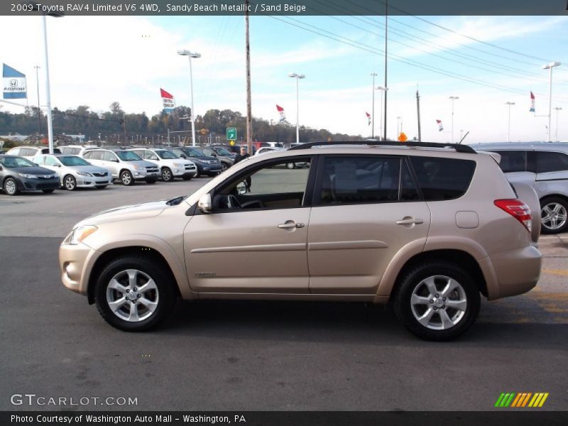 Sandy Beach Metallic / Sand Beige 2009 Toyota RAV4 Limited V6 4WD