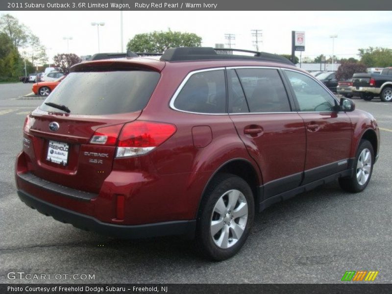 Ruby Red Pearl / Warm Ivory 2011 Subaru Outback 3.6R Limited Wagon