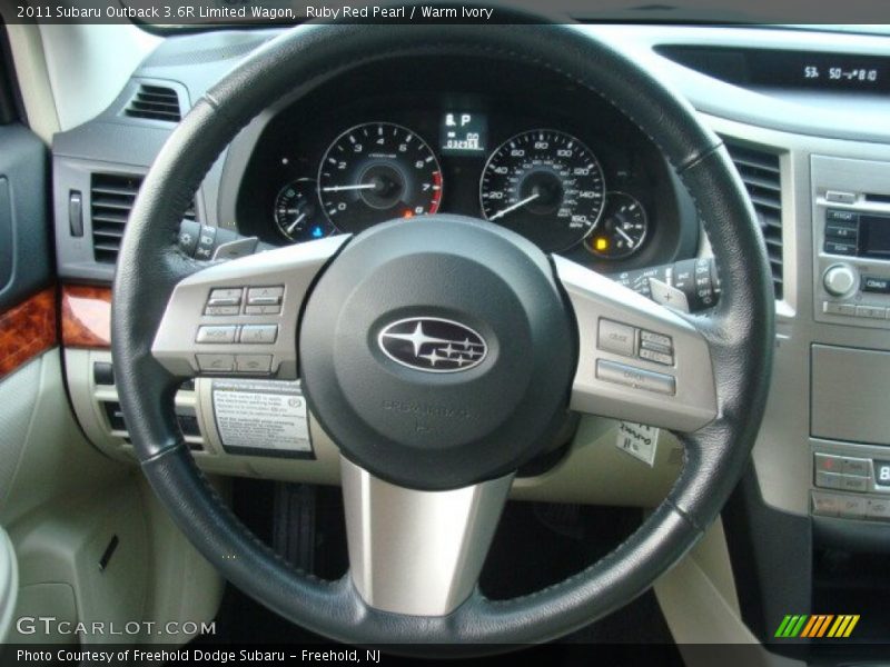 Ruby Red Pearl / Warm Ivory 2011 Subaru Outback 3.6R Limited Wagon