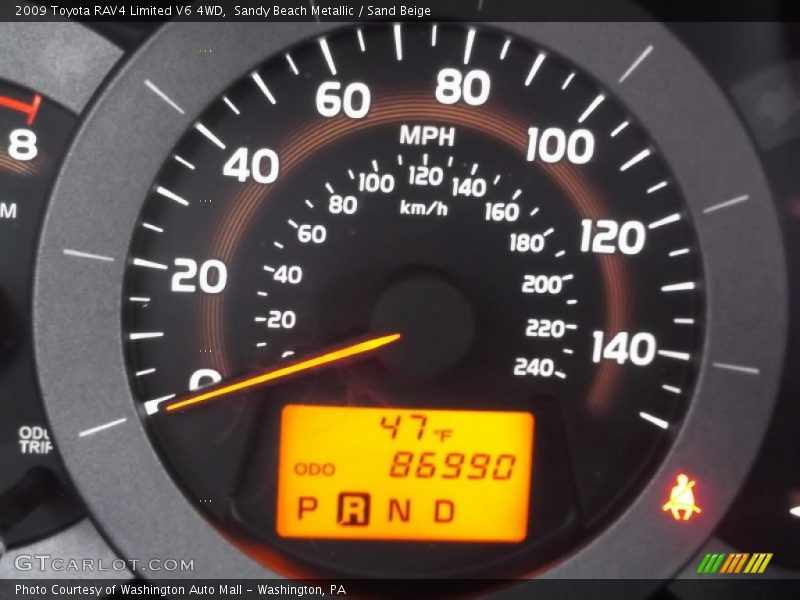 Sandy Beach Metallic / Sand Beige 2009 Toyota RAV4 Limited V6 4WD