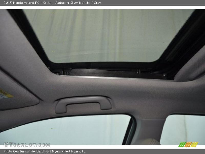 Alabaster Silver Metallic / Gray 2015 Honda Accord EX-L Sedan