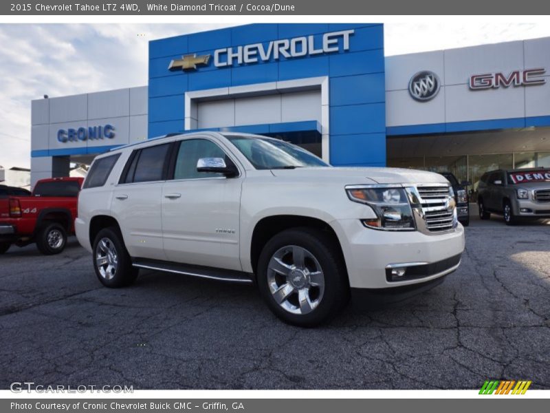 White Diamond Tricoat / Cocoa/Dune 2015 Chevrolet Tahoe LTZ 4WD