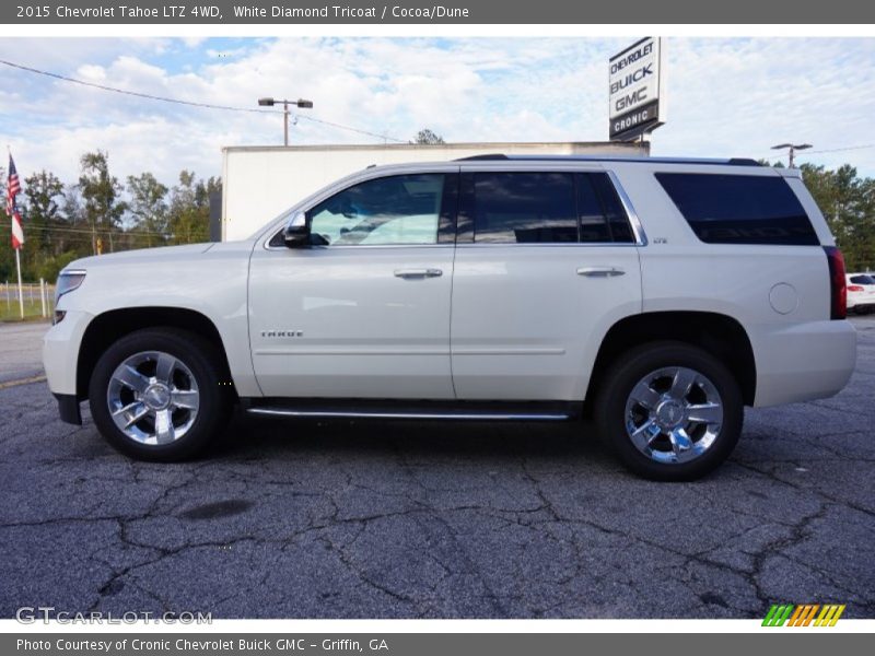 White Diamond Tricoat / Cocoa/Dune 2015 Chevrolet Tahoe LTZ 4WD