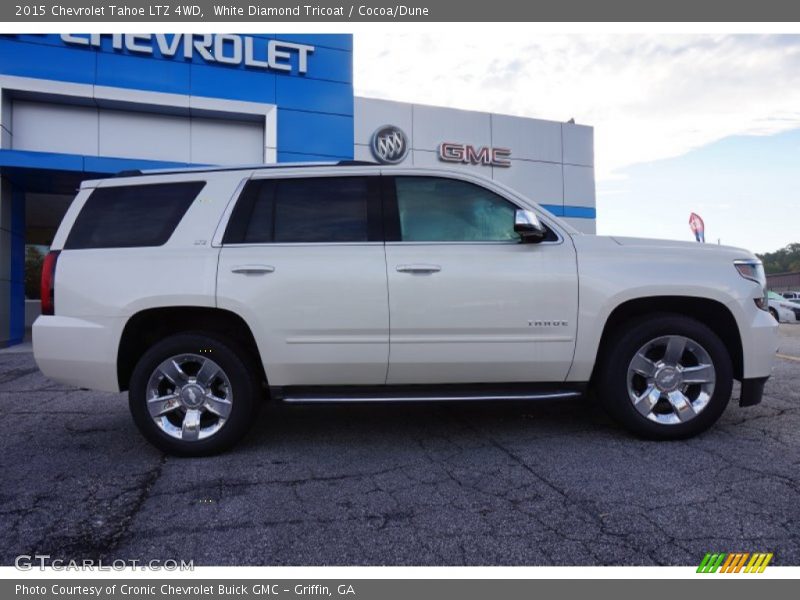 White Diamond Tricoat / Cocoa/Dune 2015 Chevrolet Tahoe LTZ 4WD