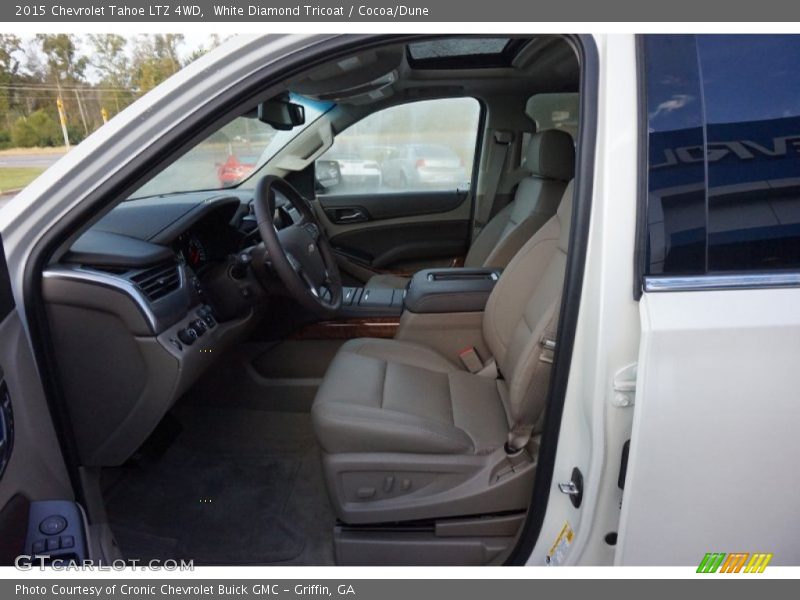 White Diamond Tricoat / Cocoa/Dune 2015 Chevrolet Tahoe LTZ 4WD