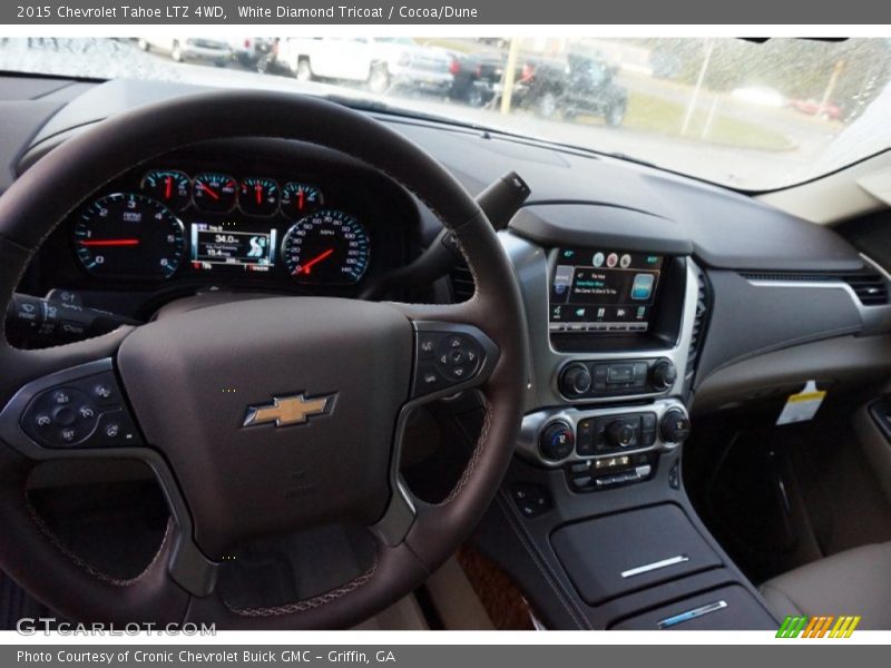 White Diamond Tricoat / Cocoa/Dune 2015 Chevrolet Tahoe LTZ 4WD