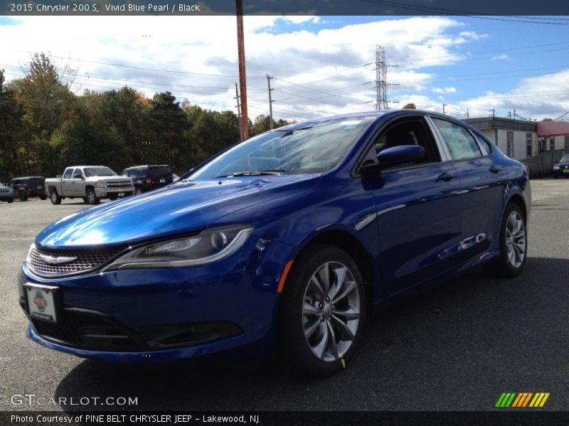 Vivid Blue Pearl / Black 2015 Chrysler 200 S