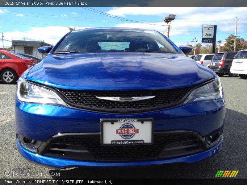 Vivid Blue Pearl / Black 2015 Chrysler 200 S